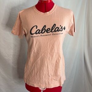 MM219 Cabelas logo t shirt in pink